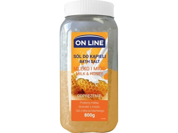 On Line Relaxing bath salt Milk and Honey 800g