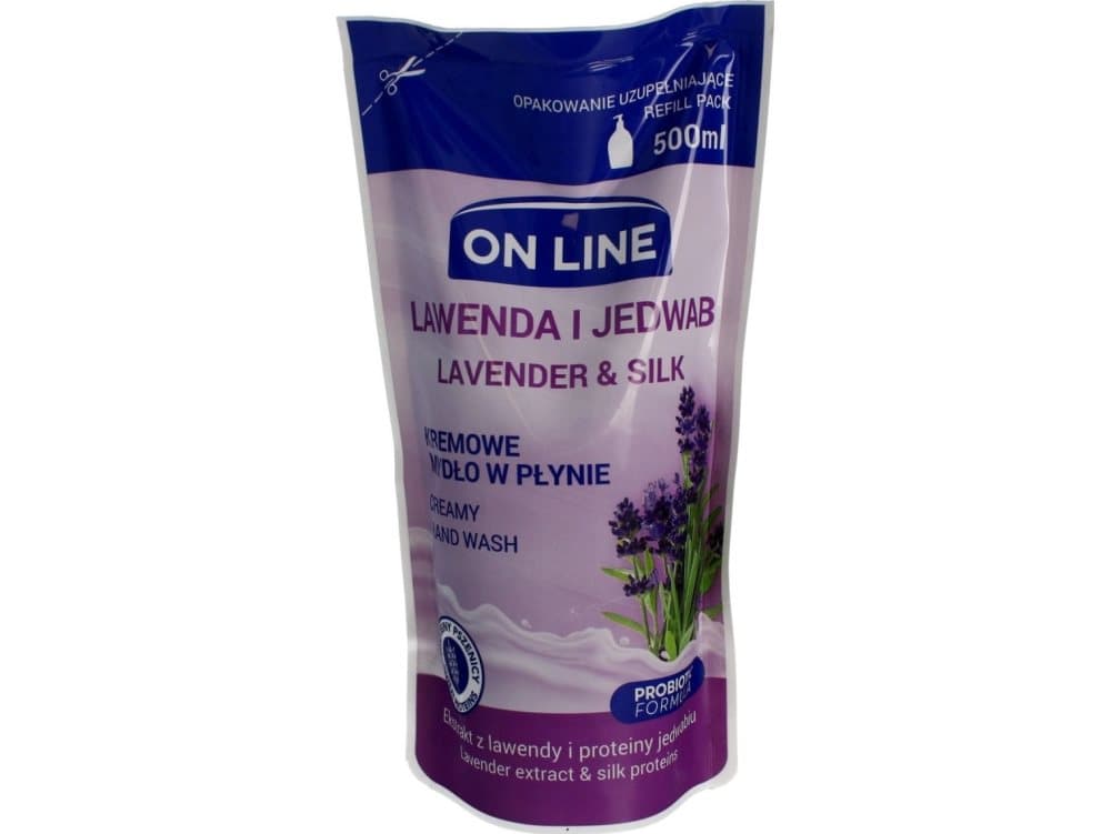On Line Liquid soap Probiotic Formula Lavender and silk supplement 500ml