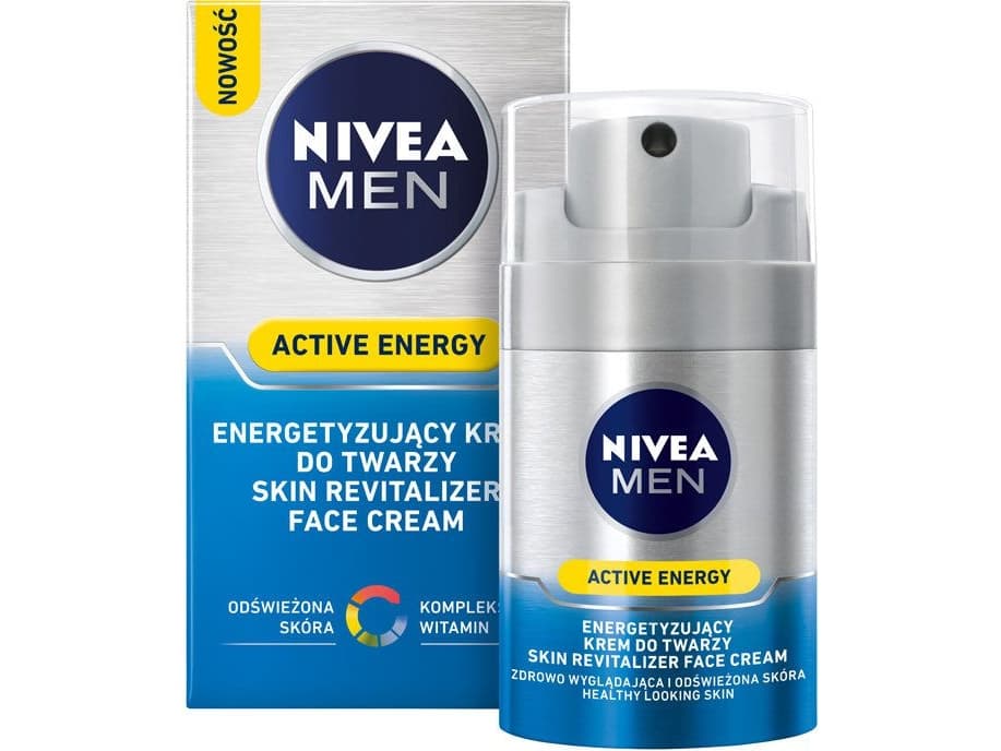 Nivea FOR MEN Active Energy Energizing Cream Skin Revitalizer 50ml