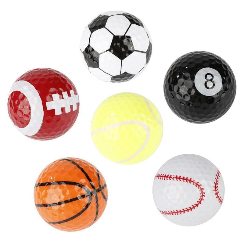 Mjuka gummi golfträning bollar 6-pack