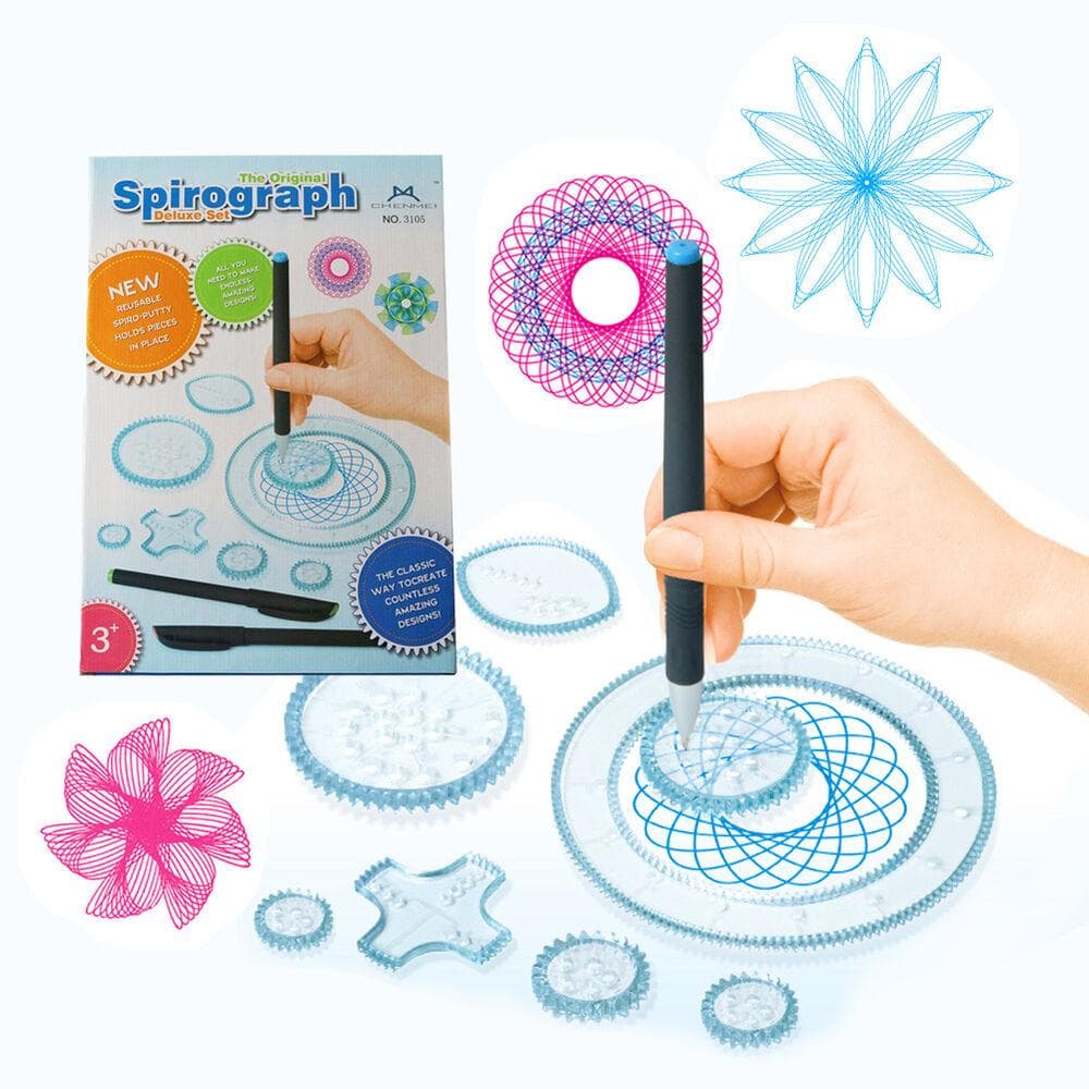Rita mönster med The Original Spirograph Deluxe Set