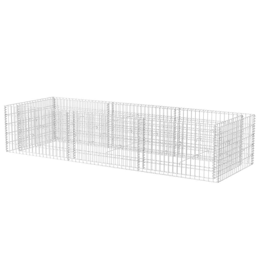 vidaXL Planteringsgabion upphöjd stål 270x90x50 cm