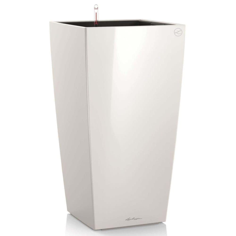 LECHUZA plantekrukke Cubico 30 ALL-IN-ONE højglans hvid 18181