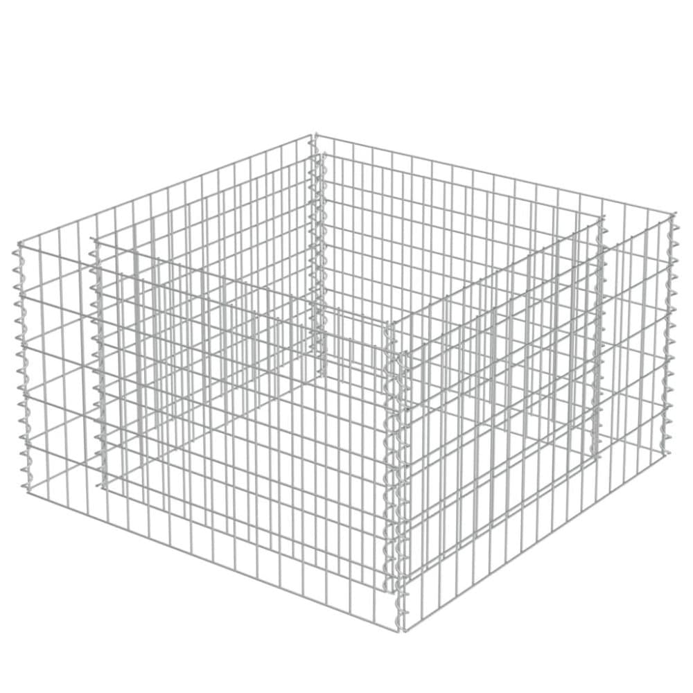 vidaXL Gabion høybed galvanisert stål 90x90x50 cm
