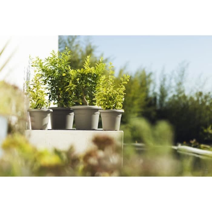 PLASTIKEN Blomsterpotte Ø 60 cm rund - Antracit