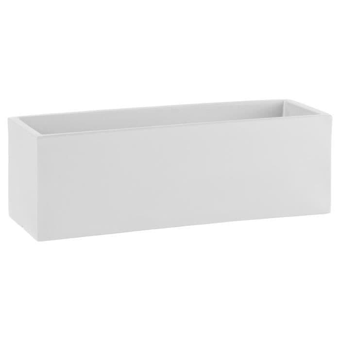 PLASTIC Jardiniere rotomoulée Den ene - 28 x 75 x 25 cm - Blanc