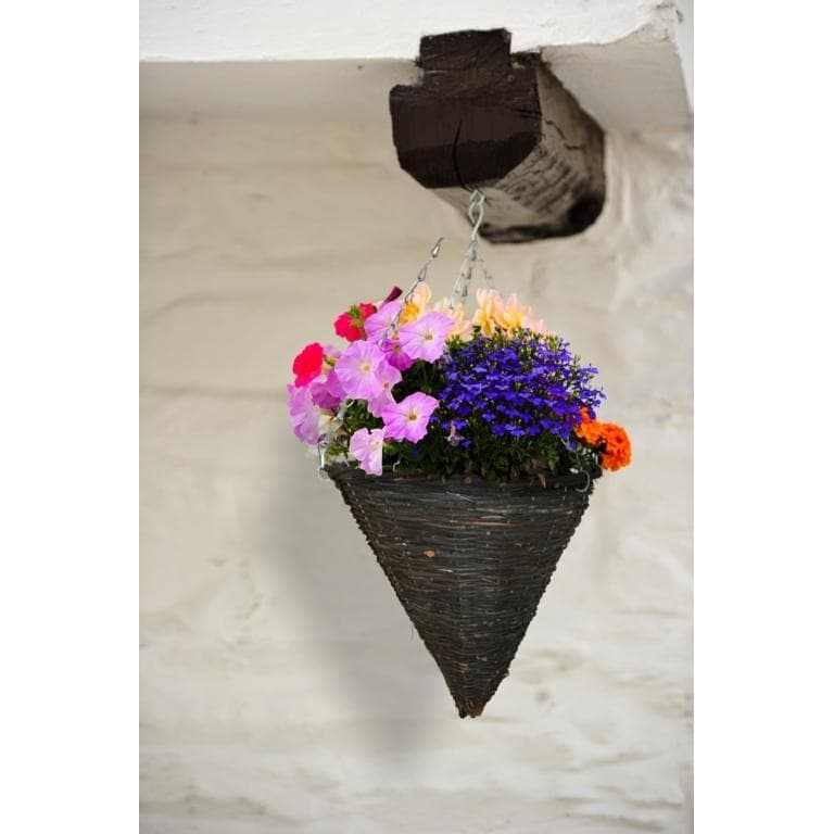 Ambassador Willow Hanging Plant Cone Basket