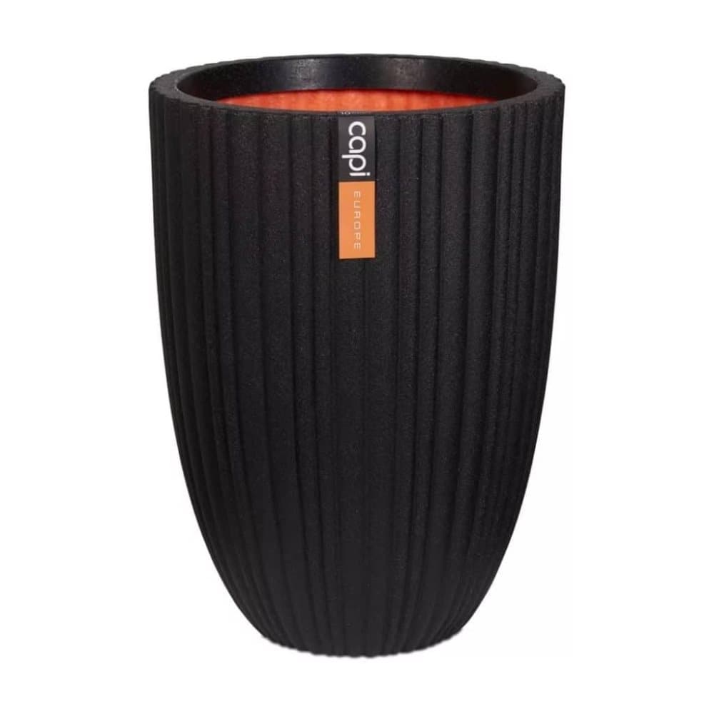 Capi Plantevase Urban Tube elegant lav 34x46 cm svart KBLT782