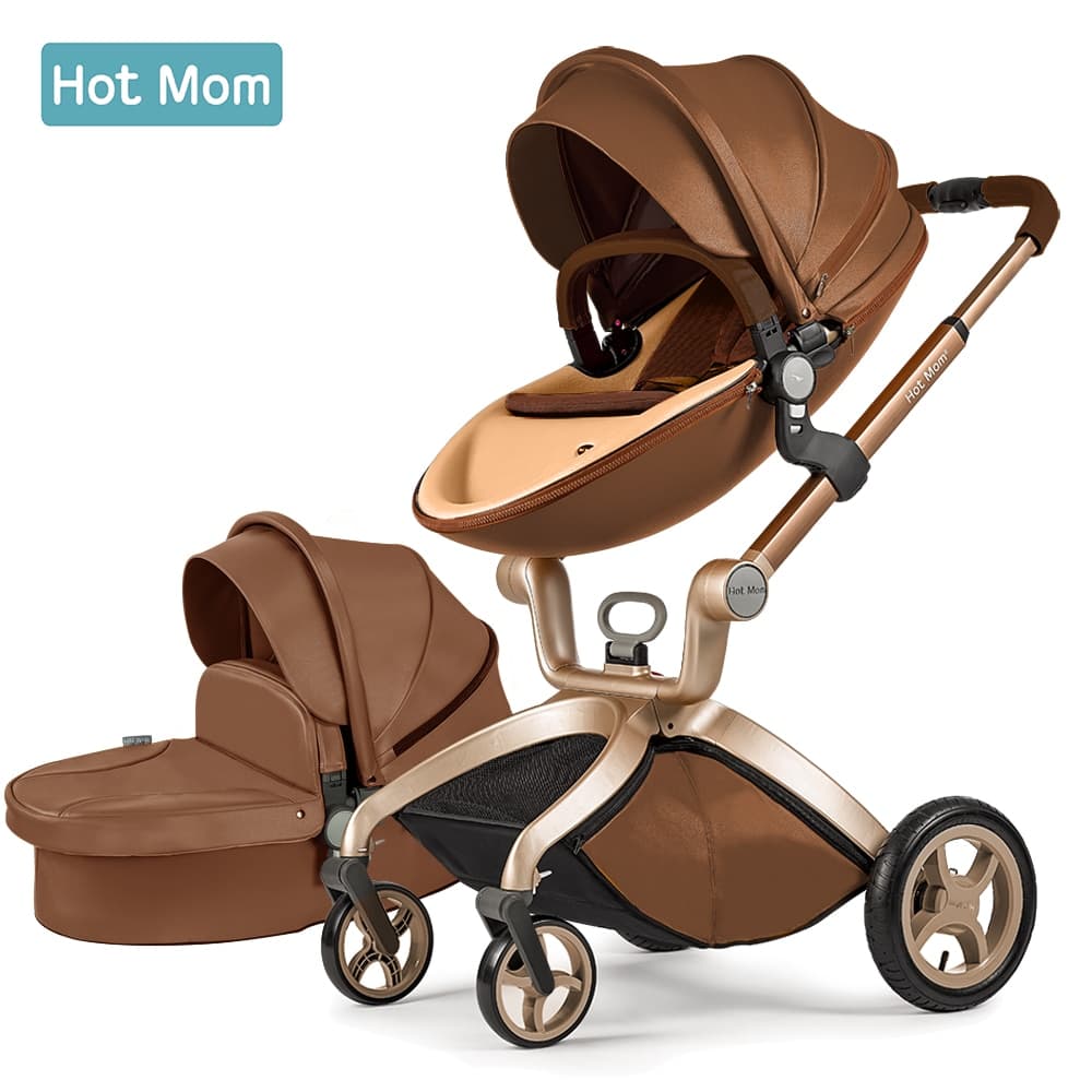 Hot Mom Barnvagn 3 i 1 Multifunktionellt Högt landskap Resesystem, 2020 modell F22