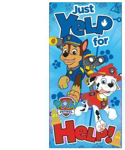 Yelp Paw Patrol Håndklæde badehåndklæde 140 * 70cm