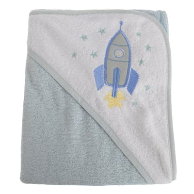 Snuggle Baby Baby Boys/Girls Rocket Hooded Towel