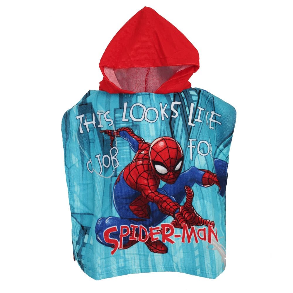 Spider-Man Childrens/Kids This Looks Like A Job For Spiderman Towelling Poncho