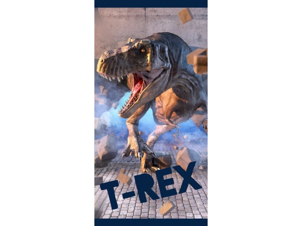 T-REX Dinosaur Badehåndklæde - 100 procent bomuld