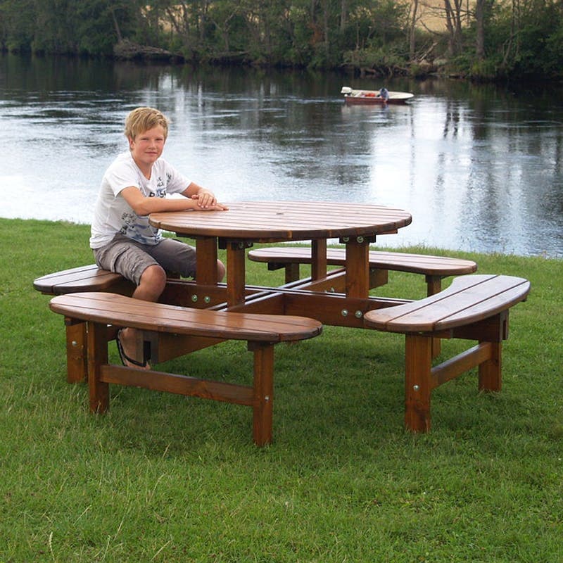 Bänkbord Eden Wood Picknick Rondo
