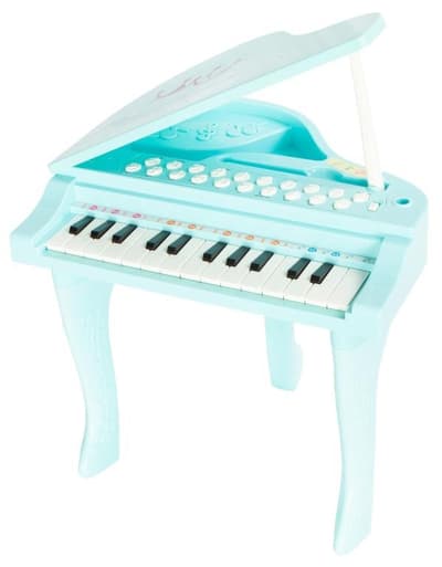 Legetøjs piano - 30 cm høj - lyseblå med mange musikfunktioner