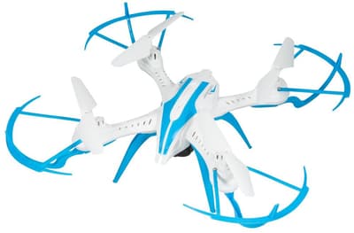 Fjernstyret Drone med kamera - 35 cm i diameter - Hvid