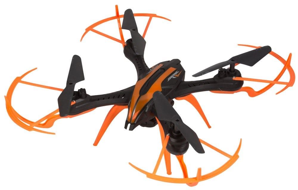 Fjernstyrt Drone med kamera - 35 cm i diameter - svart