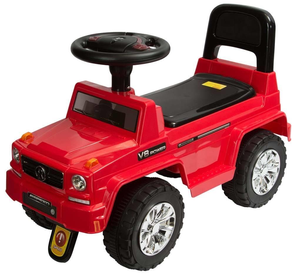 Gåbil - Röd jeep med ljud - längd 65 cm
