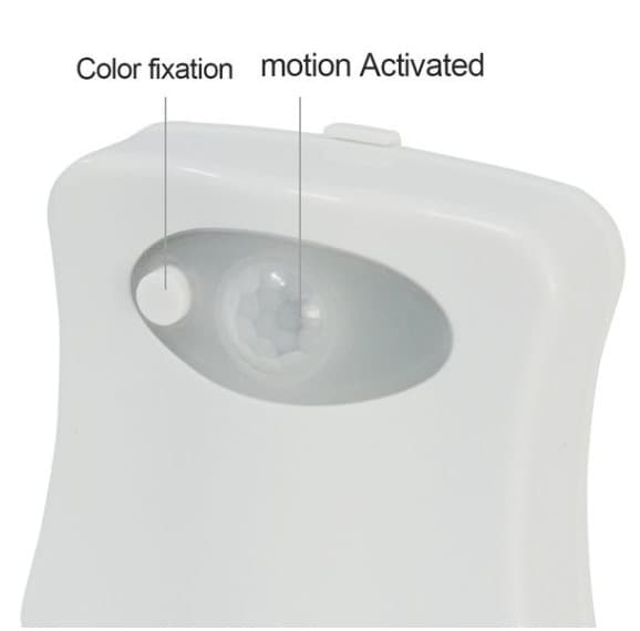 2436/5000 8 färger LED-toalettlampa Rörelsesensor Midnattsljus