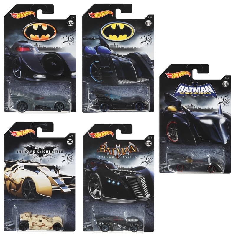 Exklusiv samling - 5Pack Hot Wheels Batman Fordon Assortment