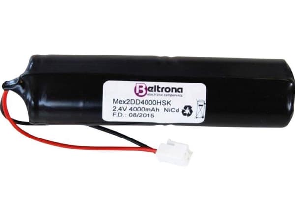 Beltrona ELRD2D4000H Nødlampebatteri Stik 2.4 V 4000 mAh