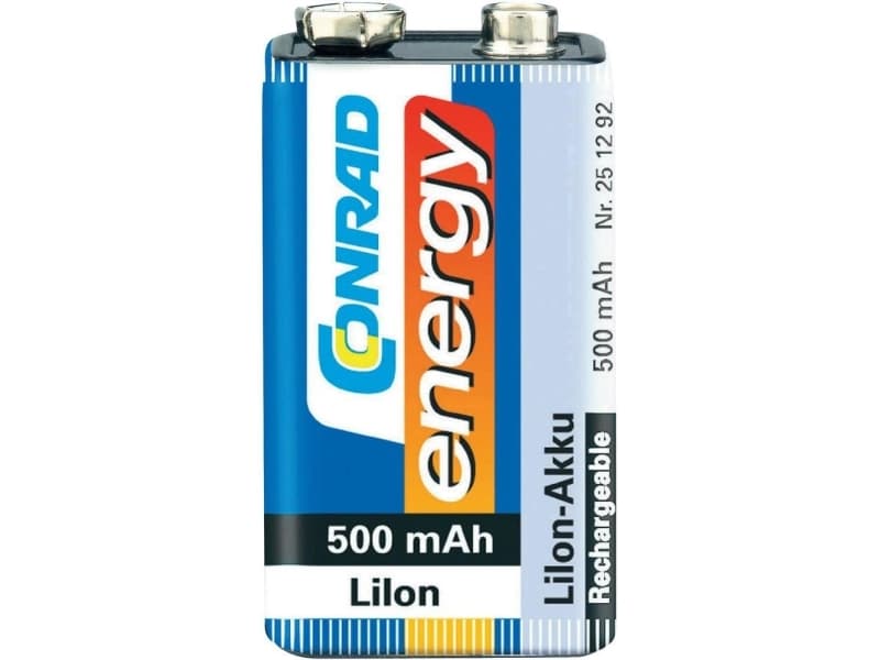 Conrad 251292, Rechargeable battery, Lithium-Ion (Li-Ion), 7,2 V, 1 stykker, 500 mAh, Blå