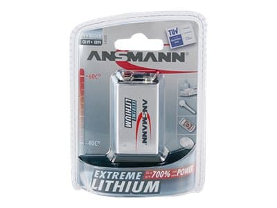 ANSMANN Extreme Lithium 9-V-Block - Batteri 9V - Li
