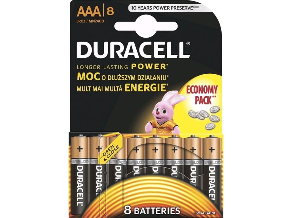 Duracell Battery Basic AAA/R03 8 pcs.