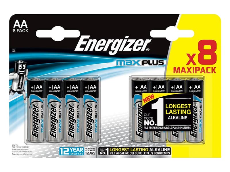 Energizer Max Plus - Batteri 8 x AA-type - Alkalisk