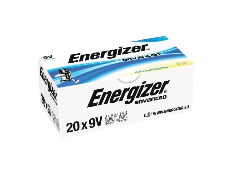 Energizer Max Plus Industrial 9 V-blokbatteri Alkali-mangan 9 V 20 stk