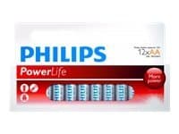 Philips Power Alkaline Akku LR6P12W/10, Kertakäyttöinen akku, AA, Alkali, 1,5 V, 12 kpl, 5 vuosi/vuosia