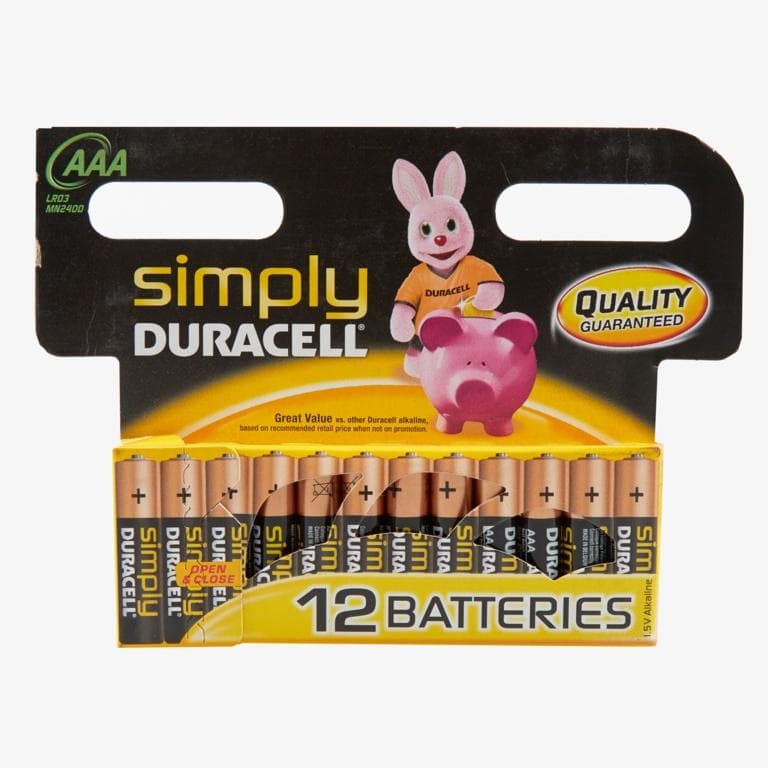 Duracell Simply AAA Batteries (Pack Of 12)