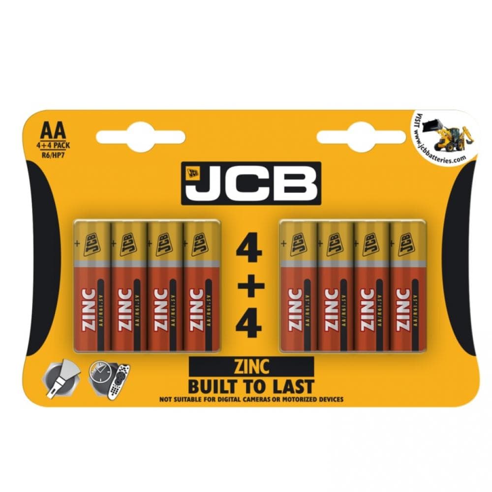 JCB Zinc AA Batteries