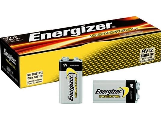 Energigiver industribatteri 9V blokk 1 stk.