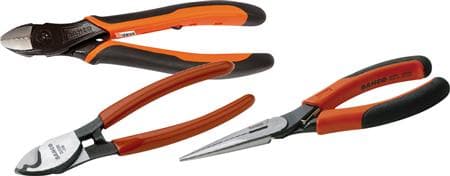 BAHCO Tangsæt Plierset 1. Bestående af bidetang 2101G-160, kabelsaks 2233D-160 og spidstang 2430G-190HD