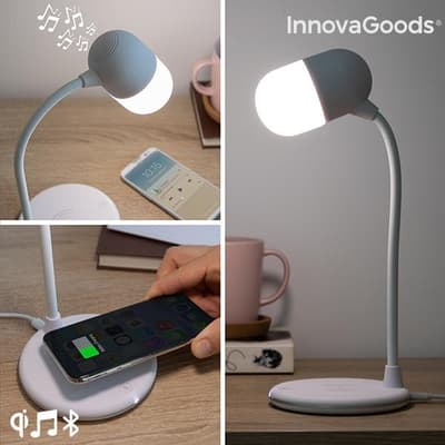 Lampa / Högtalare / Trådlös mobilladdare