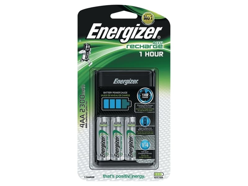 Energizer CH1HR3 Oplader til runde celler Inkl. batterier NiMH R03 (AAA), R6 (AA)