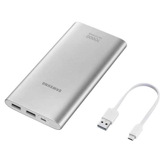 SAMSUNG Eksternt batteri 10000 mAh Grå med Micro USB-kabel