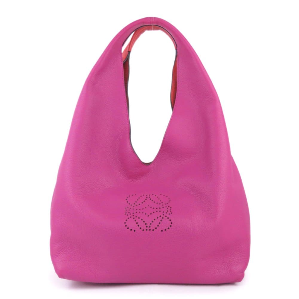 Loewe Dunas Leather Hobo Bag Pink