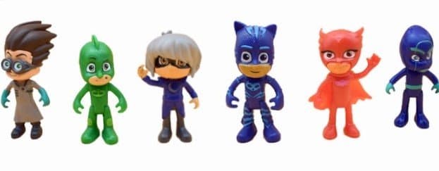 PYJAMASHJÄLTARNA figurer, PJ-masks -6 st/set