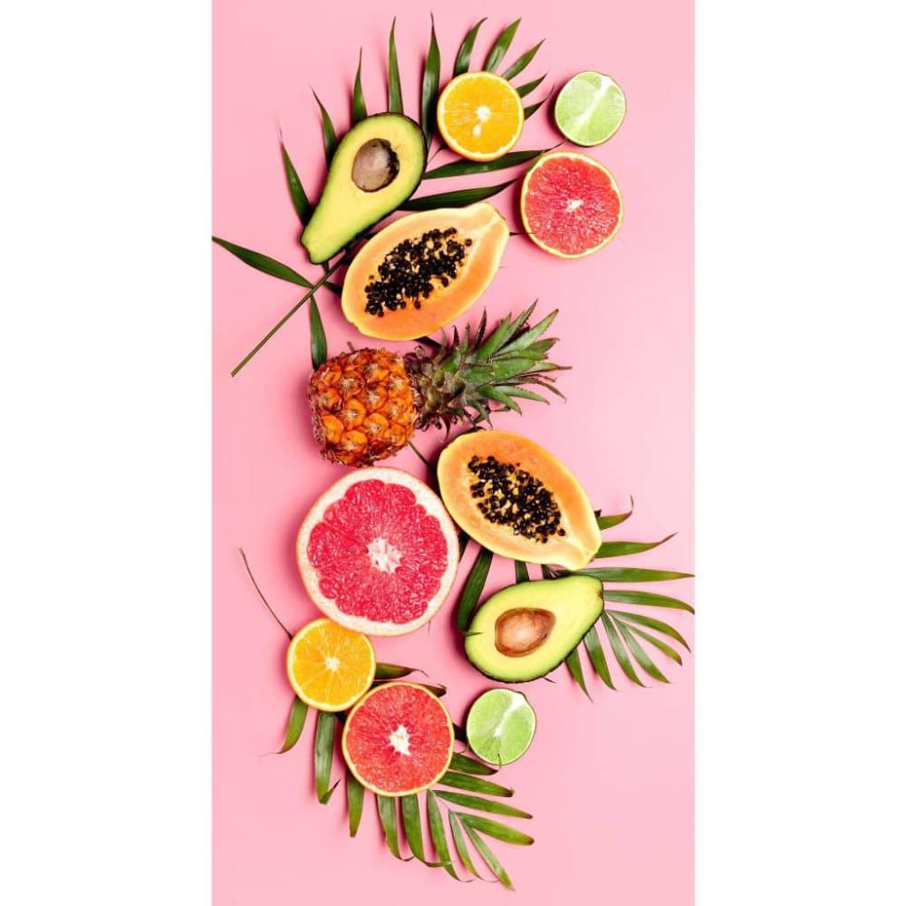 Good Morning Badlakan PINK FRUITS 75x150 cm rosa