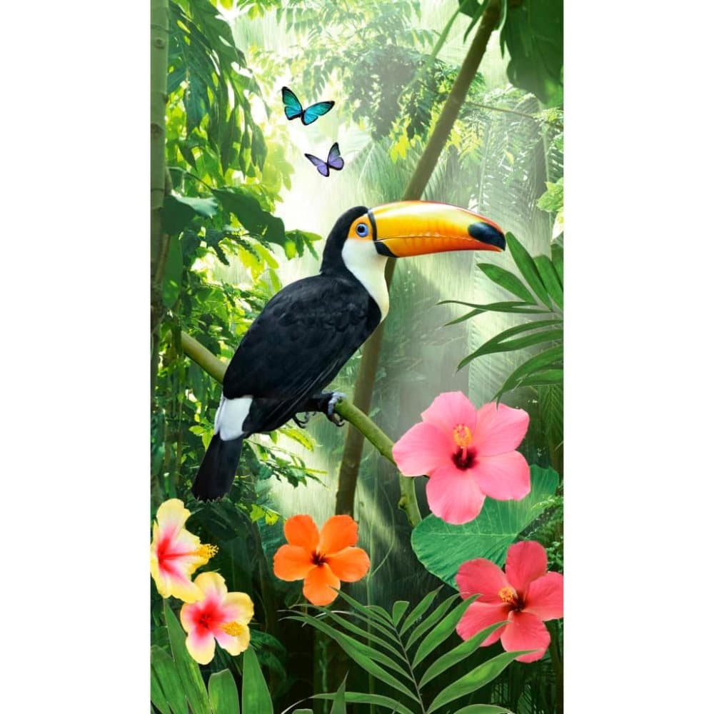 Good Morning Strandhåndkle RAINFOREST 100x180cm grønn