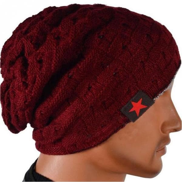 Vändbar stickad mössa / beanie - Olika färger