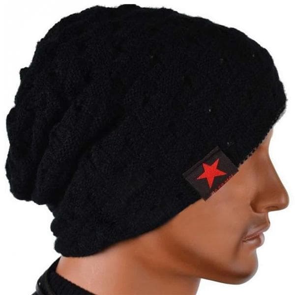 Vändbar stickad mössa / beanie - Olika färger