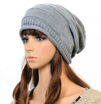 Mössa - Baggy - Beanie - Unisex | ljusgrå