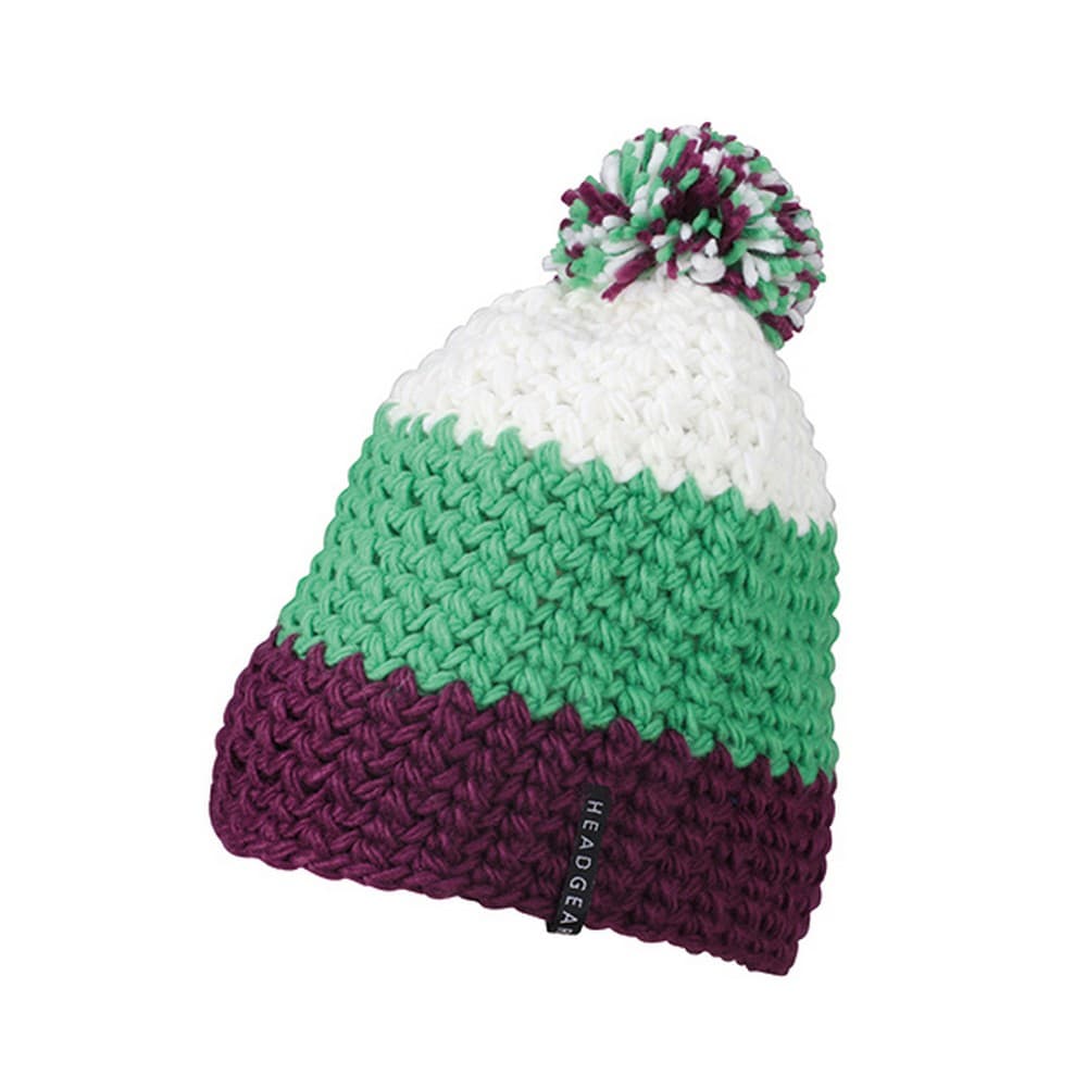 Myrtle Beach Adults Unisex Crocheted Cap With Pompom