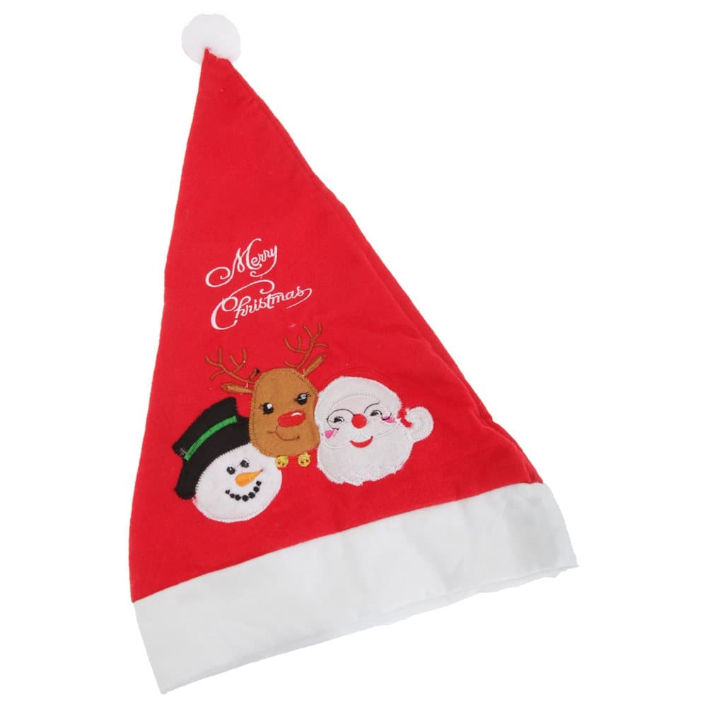 Christmas Santa / Snowman / Reindeer Hat With Pom Pom
