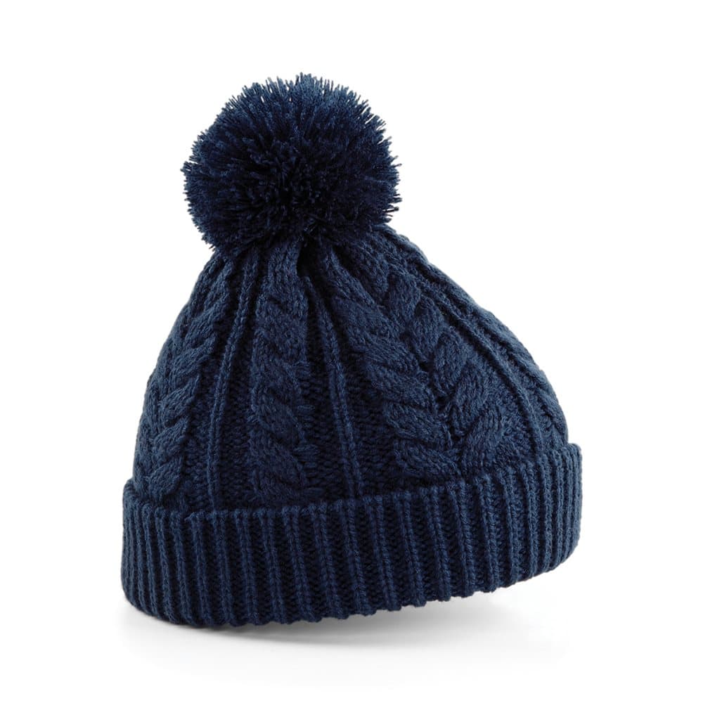 Beechfield Unisex tungvikt kabelstickad Snowstar Winter Beanie Hat