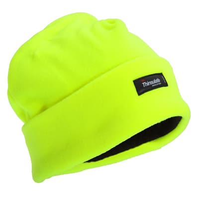 FLOSO Mens Hi Vis Thinsulate Thermal Fleece Winter Beanie Hat (3M 40g)