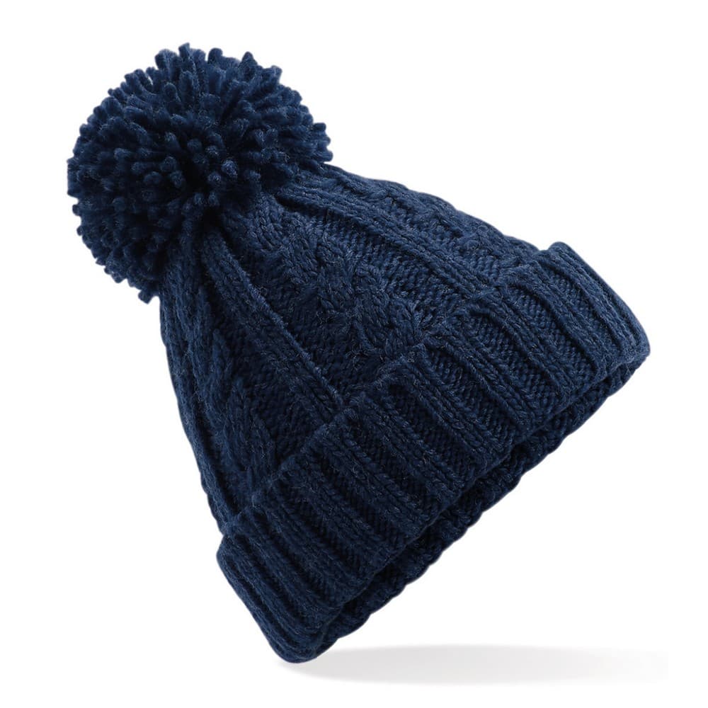 Beechfield Unsiex Adults Cable Knit Melange Beanie